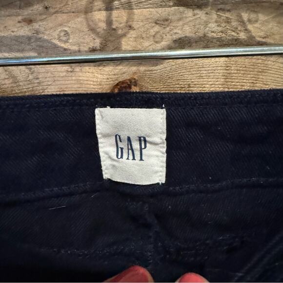 GAP Mid-Rise Loose Straight Leg Khakis In Navy Uniform Size 10 Preppy Office - Picture 11 of 16